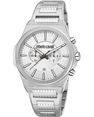 Roberto Cavalli Quartz Chronograph Stainless Steel Bracelet Watch - Gray