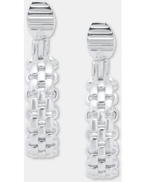 Ralph Lauren Small Rolo Chain Clip-on Hoop Earrings - White