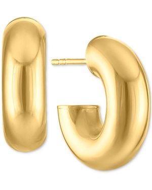 Macy's Polished Extra Small huggie Hoop Earrings - Metallic