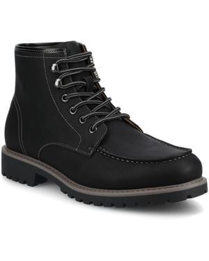 Vance Co. Zeus Round Toe Boots - Black