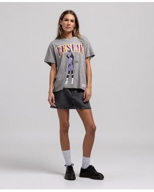 Mitchell & Ness And Lisa Leslie Los Angeles Sparks Court Origins Player Boyfriend T-shirt - Multicolor