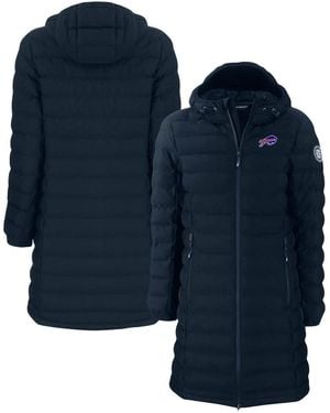 Cutter & Buck Buffalo Bills Mission Ridge Eco Insulated Long Full-zip Puffer Jacket - Blue