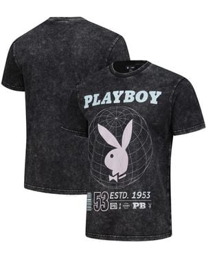 Lids Â Playboy Distressed Oversized Rabbit T-shirt - Black