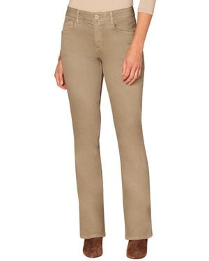 Democracy Petite Ab Solution Mid Rise Bootcut Pants - Natural