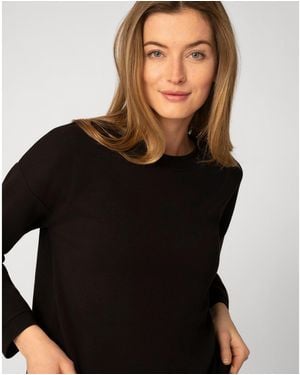 Cable & Gauge Crochet Trim Knit Set - Black