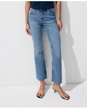 Mango Sienna Flared Cropped Jeans - Blue