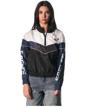 The Wild Collective Philadelphia Eagles 1/4-zip Track Jacket - Black