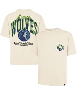 '47 And Minnesota Timberwolves Crossover Collection Foundation Pocket T-shirt - White