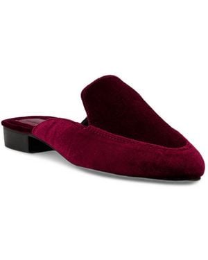 Rag & Co Batiste Velvet Handcrafted Mules - Red