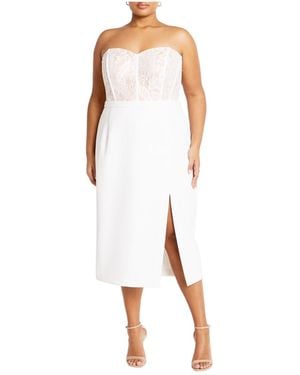 City Chic Plus Size Perfect Date Dress - Black