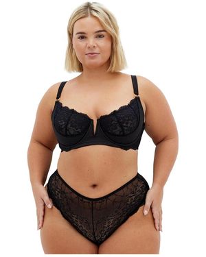 City Chic Plus Size Viva Underwire Demi Bra - Black