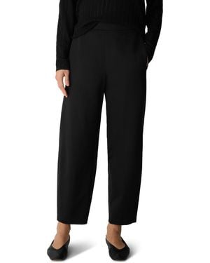 Eileen Fisher Pull-on High-rise Doubleknit Lantern Pants - Black