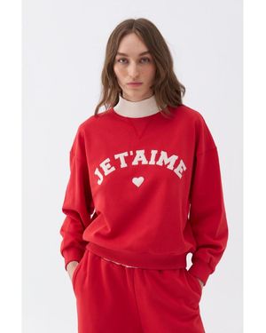 Nocturne Embroide Sweatshirt - Red