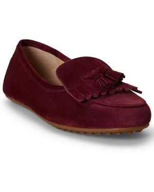 Ralph Lauren Tayte Kiltie Driver Slip-on Loafers - Red
