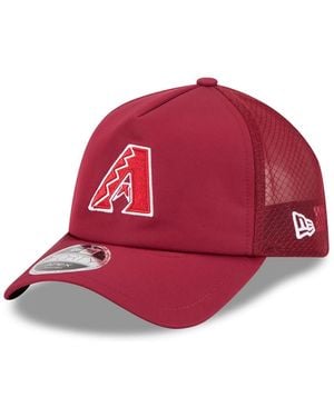 KTZ Arizona Diamondbacks 2026 Batting Practice Apex 9forty Adjustable Trucker Hat - Red