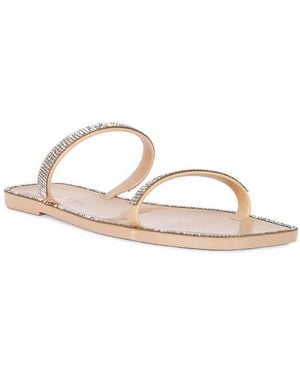 LONDON RAG Fenta Diamante Detail Jelly Flats - Metallic