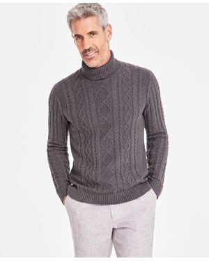 Club Room Chunky Turtleneck Sweater - Gray