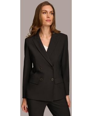 Donna Karan Double Breasted Blazer - Black