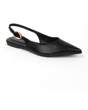 BERNESS Reed Slingback Flats - Black