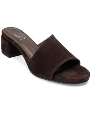 Forever & Always Shoes Forever And Always Shoes Delavie Leather Block Heel Sandal - Brown