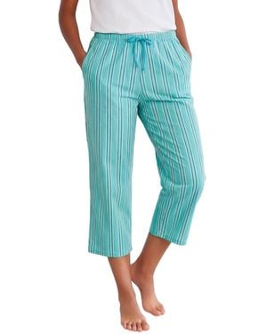 Dreams & Co. Woven Sleep Capri Pant - Blue
