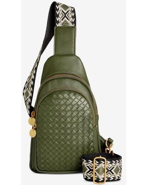 Style & Co. Woven Sling Bag - Green