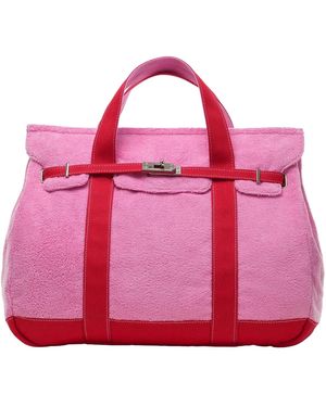 Sunwin Madaket Terry And Cotton Canvas Large Tote Handbag - Pink