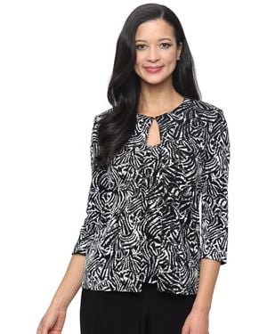 Alex Evenings Glitter Slinky Twinset - Black