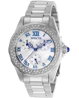 INVICTA WATCH 28436 Angel Quartz 3 Hand White Dial Watch - Gray