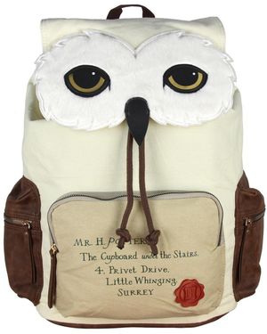 Harry Potter Backpack Hedwig Owl Hogwarts Letter Laptop Rucksack - Metallic