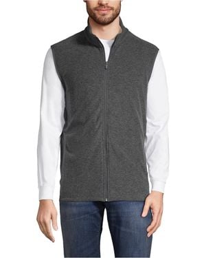 Lands' End School Uniform Thermacheck 100 Fleece Vest - Gray
