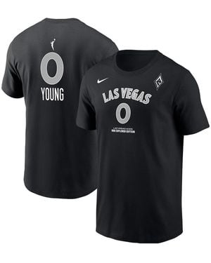 Nike Jackie Young Las Vegas Aces Explorer Edition Name Number T-shirt - Black