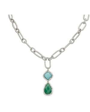 Patricia Nash Plated Double Drop Necklace - Metallic