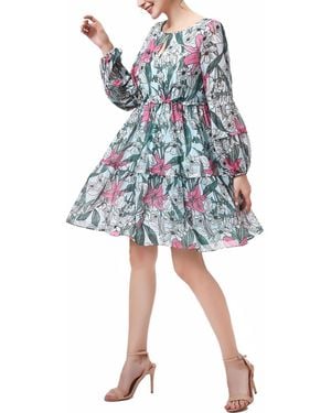Kimi + Kai Rosie Maternity Babydoll Dress - Blue