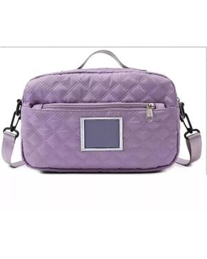 Batfox Three-dimensional Diamond Patterned Small Square Tote - Purple