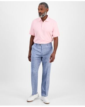 Club Room Linen Cross-dye Pants - Blue