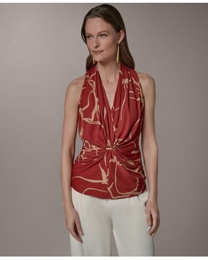 Donna Karan V-neck Top - Red
