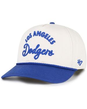 '47 Natural/royal Los Angeles Dodgers Rope Script Hitch Adjustable Hat - Blue