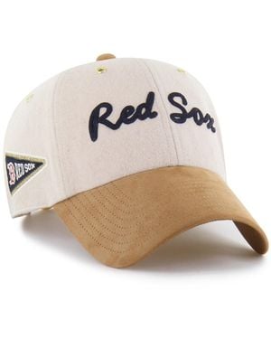 '47 Stoney Clover Lane X Natural/tan Boston Red Sox Script Charm Clean Up Adjustable Hat - Multicolor