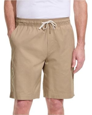 Lands' End 9" Lightweight Twill Pull On Deck Short - Natural