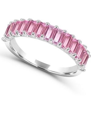 Macy's Lab-grown Sapphire Wedding & Anniversary Band (1-3/4 Ct. T.w. - Pink