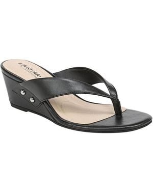 LifeStride Stella Thong Slip-on Sandals - Black