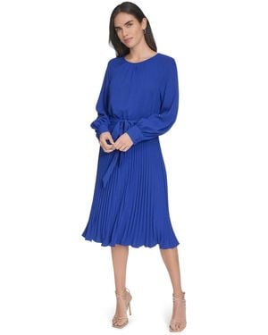 Calvin Klein Long-sleeve Midi Dress - Blue