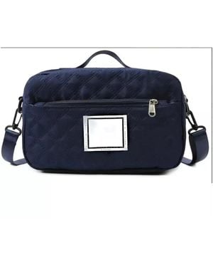 Batfox Three-dimensional Diamond Patterned Small Square Tote - Blue