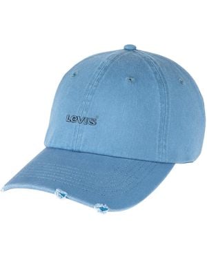 Levi's Distressed Baseball Hat - Blue