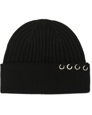 Michael Kors Michael Grommet Lace Cuff Beanie Hat - Black