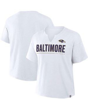 Fanatics Baltimore Ravens Redzone Slub Boxy T-shirt - White