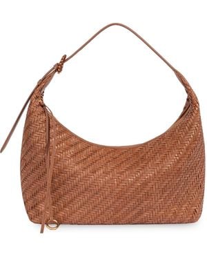 Sam Edelman Kasey Handwoven Leather Extra-large Hobo Handbag - Brown
