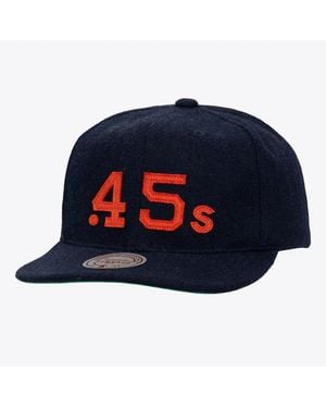 Mitchell & Ness And Houston Colt .45's Vintage Fit Melton Wool Adjustable Hat - Blue