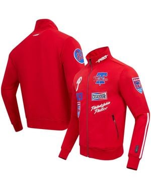 Pro Standard Philadelphia Phillies Fast Lane Full-zip Track Jacket - Red